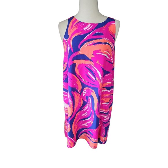 Lilly Pulitzer Silk Jackie Shift Dress Womens Small Fuschia Summer Mini Dress - Picture 1 of 8